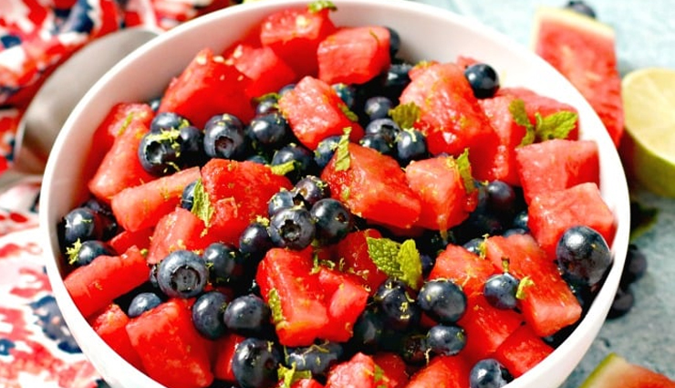 watermelon berry salad,salad recipe,summer recipe,watermelon recipe