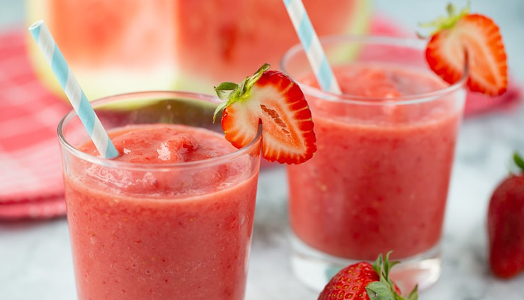 Recipe- Delicious Strawberry Watermelon Smoothie