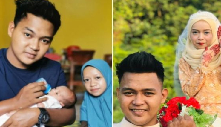 गोद में लेकर घूमने वाली 115 सेंटीमीटर लंबी पत्नी ने दिया बच्चे को जन्म