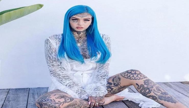 आंखों में बनवाया ऐसा टैटू कि लड़की हो गई तीन हफ्तों के लिए अंधी, देखकर आप भी रह जाएँगे हैरान weird news,weird incident,dragon girl,blue tattoos on eyeballs,girl goes blind for three weeks,australia