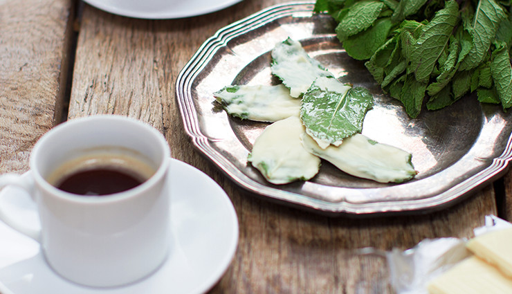Recipe- Mouthwatering White Chocolate Mint Leaves