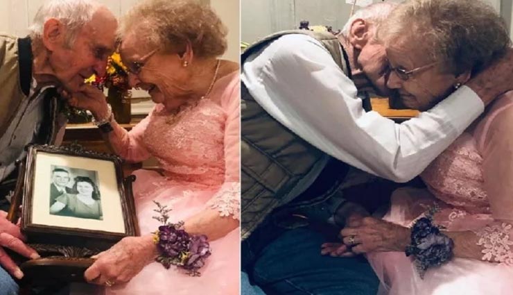 weird news,weird incident,incident shows love,america news,72nd marriage anniversary,wife dressed as a bride