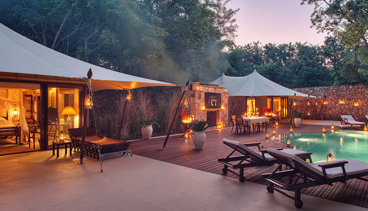 luxurious wildlife resorts,wildlife resorts in india,india,aman-i-khas resort,rajasthan,the oberoi vanyavilas,kanha earth lodge,kanha national park,corbett the baagh spa and resort,uttarakhand,sher bagh,rajasthan