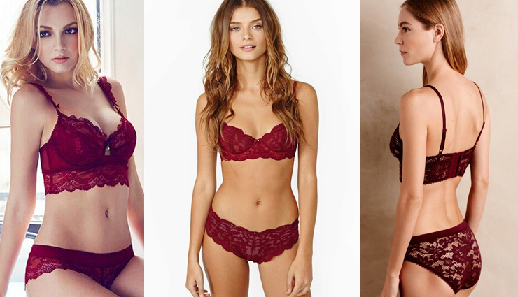 5 lingerie colors to add spice in his mood,red color lingerie,black color lingerie,wine color lingerie,grey color lingerie,pink color lingerie