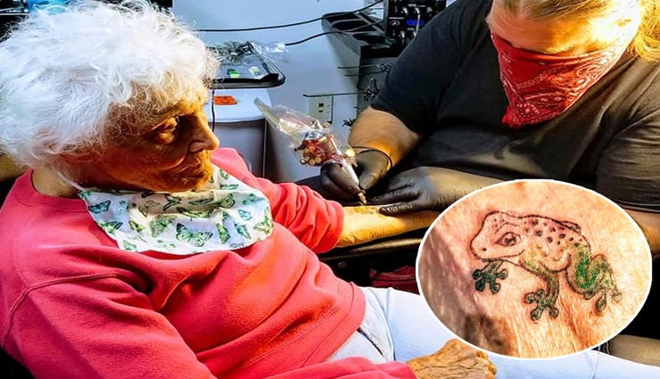 103 साल की दादी ने बना रखी हैं अपनी विश लिस्ट, आइसोलेशन से निकलते ही बनवाया पहला टैटू
