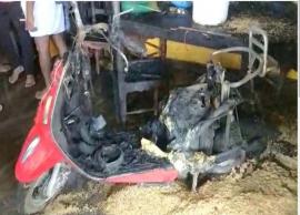 மாண்டியாவில் மின்சார ஸ்கூட்டர் வெடித்து சிதறியதால் பரபரப்பு