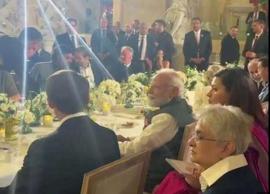 பிரான்ஸ் அதிபர் அளித்த விருந்தில் இசைக்கப்பட்ட ஜெய்ஹோ பாடலை ரசித்த இந்திய பிரதமர்