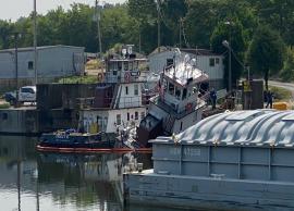 டென்னசி ஆற்றில் படகு கவிழ்ந்ததால் 18 ஆயிரம் லிட்டர் டீசல் வீணானது