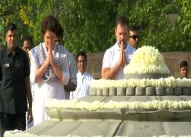 ராஜீவ் காந்தியின் நினைவு நாள்   ..   ராகுல் காந்தி, பிரியங்கா காந்தி ஆகியோர் அஞ்சலி