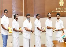 தொழில்துறை புதிய அமைச்சராக டி.ஆர்.பி.ராஜா பதவியேற்பு