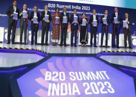 பி20 வர்த்தக உச்சி மாநாட்டில் உரை நிகழ்த்தும் பிரதமர் மோடி