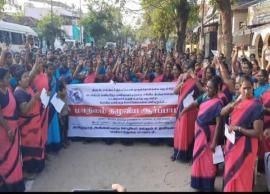 கோரிக்கைகளை வலியுறுத்தி அங்கன்வாடி ஊழியர்கள் ஆர்ப்பாட்டம்