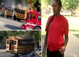 கர்ப்பிணி பேருந்து ஓட்டுனர் தீவிபத்தில் இருந்து 30 குழந்தைகளை காப்பாற்றினார்