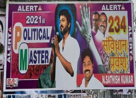 அரசியல் மாஸ்டர் விஜய்... இந்தியில் ஒட்டப்பட்ட போஸ்டரால் பரபரப்பு