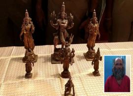 திருடப்பட்ட வரதராஜ பெருமாள் கோயில் சிலைகள் மீட்பு... சாமியார் கைது