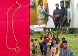 விநாயகர் சிலையில் இருந்த தங்கச்சங்கிலி: உரியவர்களிடம் ஒப்படைப்பு