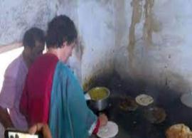 பிரச்சாரத்தின் போது தோசை ஊற்றிய பிரியங்கா காந்தி