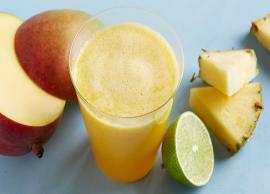 கோடை காலத்தை குளுமையாக்கும் மாம்பழ, அன்னாச்சி குளிர்பானம் 