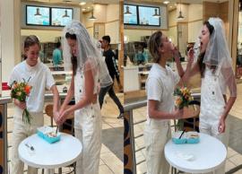 தங்களின் திருமணத்தை நூதன முறையில் நடத்திய கனடா தம்பதி