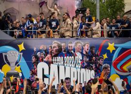 சாம்பியன் பட்டம் வென்ற பார்சிலோனா ஆண்கள், பெண்கள் அணிக்கு உற்சாக வரவேற்பு