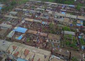 சீனாவின் லியோனிங் மாகாணத்தை தாக்கிய சூறாவளி காற்று