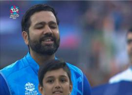 தேசிய கீதம் இசைக்கப்பட்ட போது உணர்ச்சி வசப்பட்ட ரோஹித்