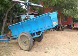 அனுமதியின்றி மணல் அள்ளிய மாட்டு வண்டிகளை பறிமுதல் செய்த போலீசார்