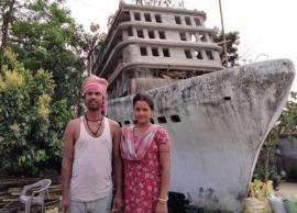 வீட்டை கப்பல் வடிவில் கட்டி அசத்தியுள்ள மேற்கு வங்க கட்டுமானத் தொழிலாளர்