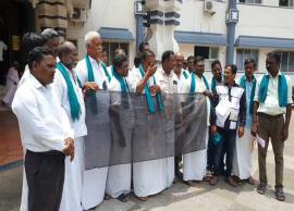 நாகையில் குறை தீர் கூட்டத்தை புறக்கணித்து ஆர்ப்பாட்டம் செய்த விவசாயிகள்