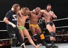 நாட்டு நாட்டு பாடலுக்கு நடனம் ஆடிய டபிள்யூ.டபிள்யூ.இ. சூப்பர்ஸ்டார்கள்