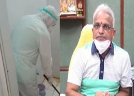 மருத்துவமனையில் கழிவறையை சுத்தம் செய்த அமைச்சர்