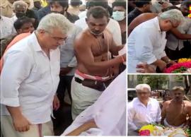 அஜித்தை நேரில் சந்தித்து ஆறுதல் கூறிய நடிகர்கள் சூர்யா, கார்த்தி