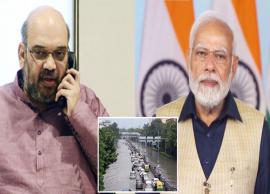 டில்லியில் வெள்ளம் நிலவரம் குறித்து அமித்ஷாவிடம் பிரதமர் மோடி ஆலோசனை