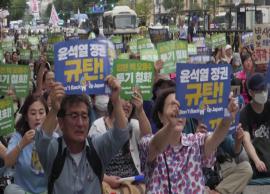 அணு உலை கதிரியக்க சுத்திகரிப்பு நீர் வெளியேற்றும் நடவடிக்கைக்கு எதிர்ப்பு தெரிவித்து போராட்டம்