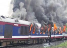 மகாராஷ்டிராவில் 5 பெட்டிகளில் தீவிபத்து... ரயில் பயணிகள் அலறியடித்து ஓட்டம்