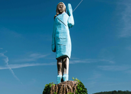 அமெரிக்காவில் சுதந்திர தின நாளின் இரவில் மெலனியா டிரம்ப் சிலை தீ வைத்து எரிப்பு