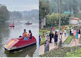 கொடைக்கானலில் குவிந்த சுற்றுலாப் பயணிகள்