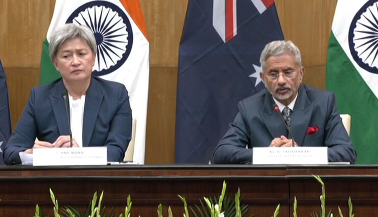ஆஸ்திரேலிய அமைச்சருடன் பேச்சுவார்த்தை நடத்திய மத்திய அமைச்சர் ஜெய்சங்கர்