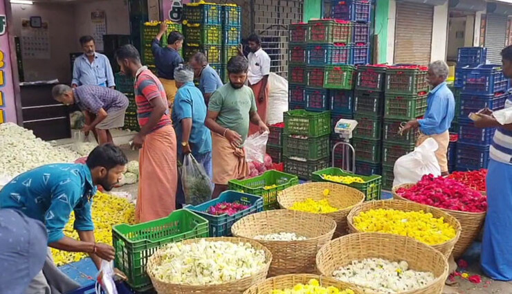 traders,sales,flower prices,promotion,ganesha chaturthi ,வியாபாரிகள், விற்பனை, பூக்கள் விலை, உயர்வு, விநாயகர் சதுர்த்தி