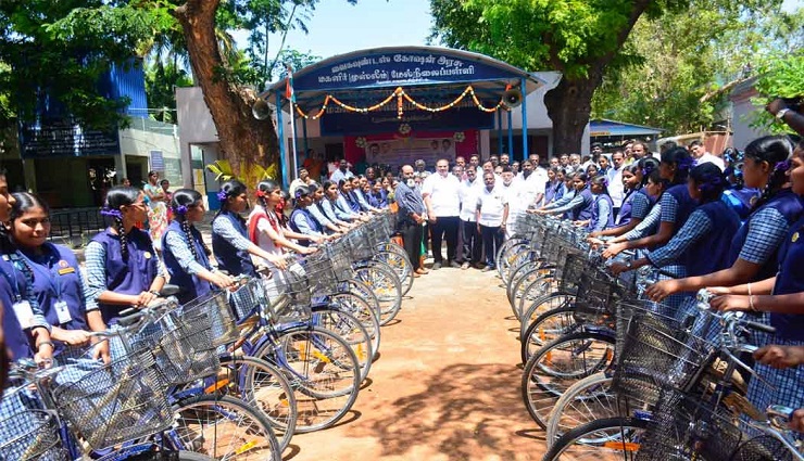 provision of bicycles,minister,inaugurated,chief minister,schemes ,
சைக்கிள் வழங்கல், அமைச்சர், தொடக்கி வைத்தார், முதலமைச்சர், திட்டங்கள்