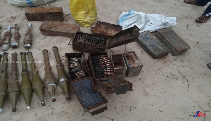 யாழ்ப்பாணம் வடமராட்சி கிழக்கு பகுதியில் வெடிபொருட்கள் மீட்பு