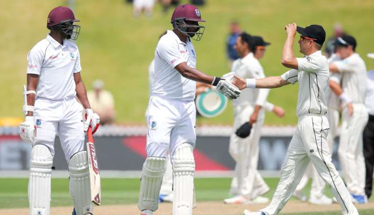 new zealand,first test,west indies,innings ,New Zealand , first Test,West Indies,innings