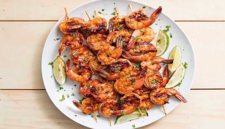 non veg,grilled shrimp,garlic,coriander ,அசைவம்,கிரில்டு இறால்,பூண்டு,கொத்தமல்லி