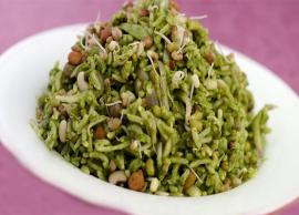 వేడి వేడి ఆరోగ్యకరమైన మిక్స్డ్ స్ప్రౌట్స్ పులావ్