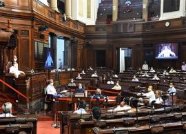 సీటింగ్ ఏర్పాట్ల ప్రకారం రాజ్యసభ మాక్ సెషన్ నిర్వహించిన చైర్మన్ వెంకయ్య