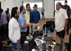 తెలంగాణ న్యూ సెక్రటేరియట్ పనులను పరిశీలించిన సీఎస్ సోమేశ్ కుమార్ మరియు మంత్రి వేముల